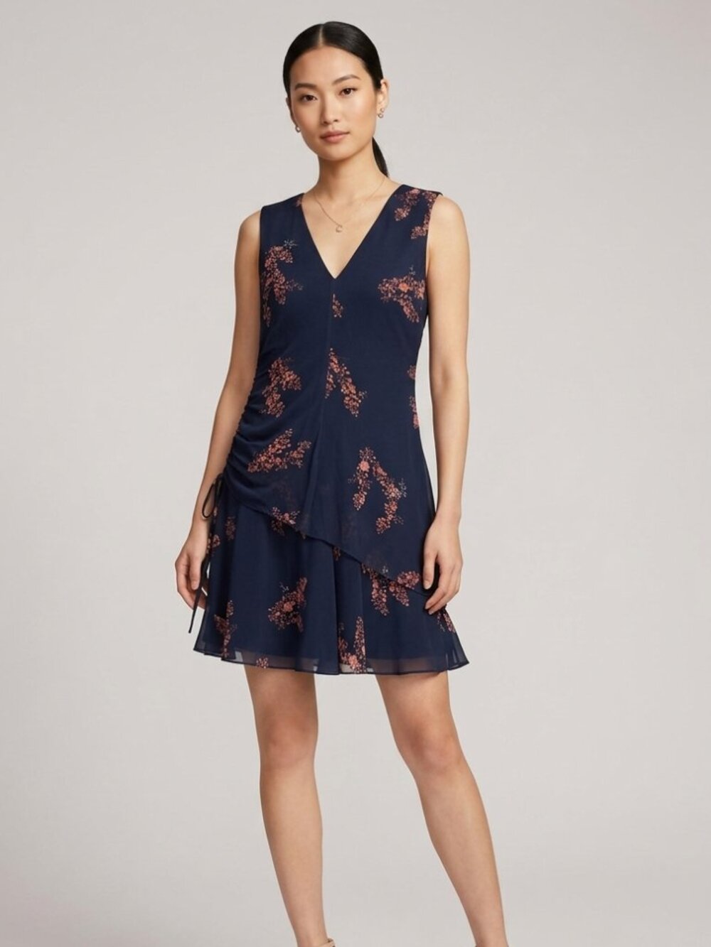 Derek Lam 10 Crosby Floral Ruched Mini Dress - Size 2